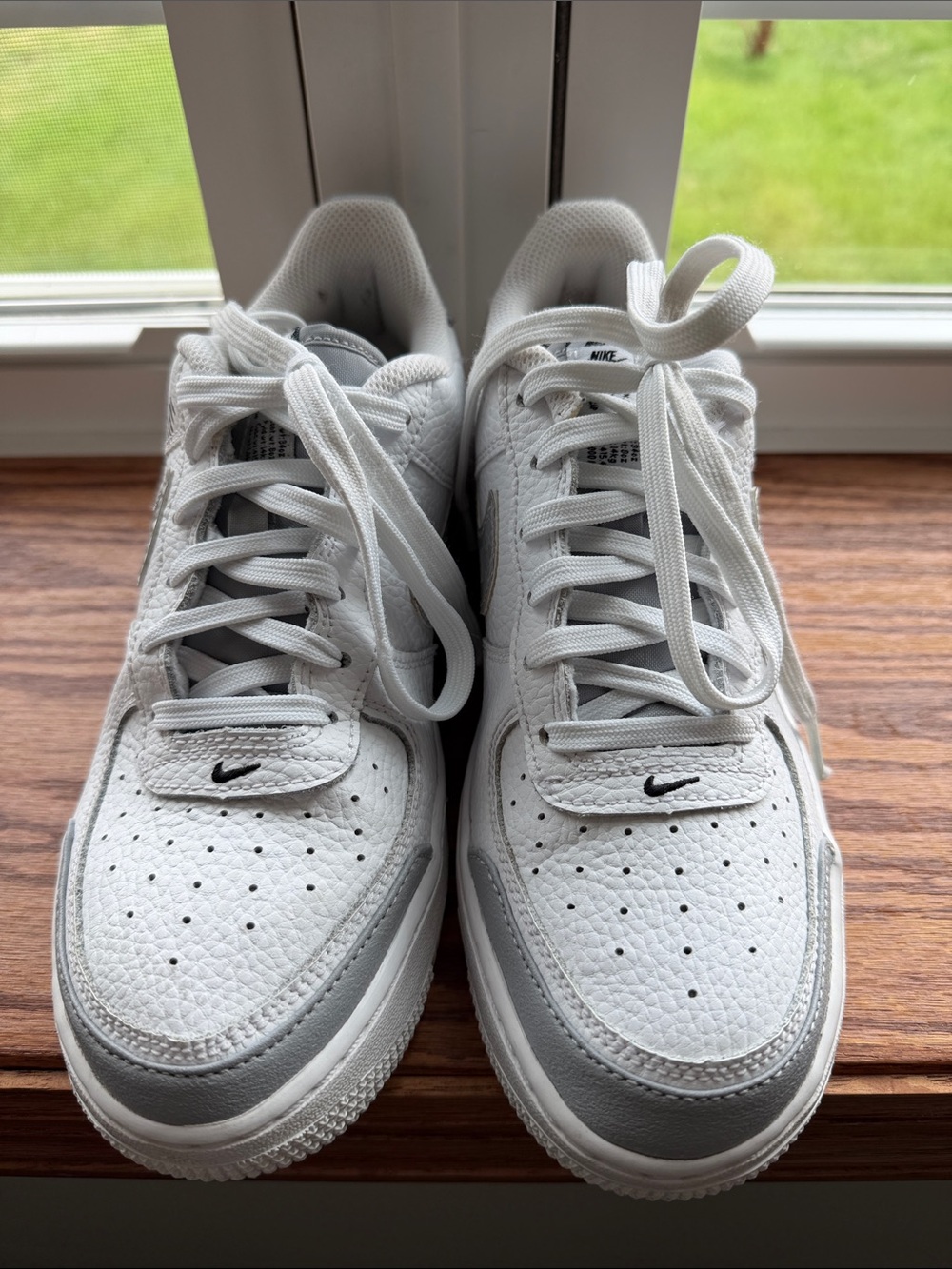 Nike Kids White and Light Gray Low-Top Sneakers
